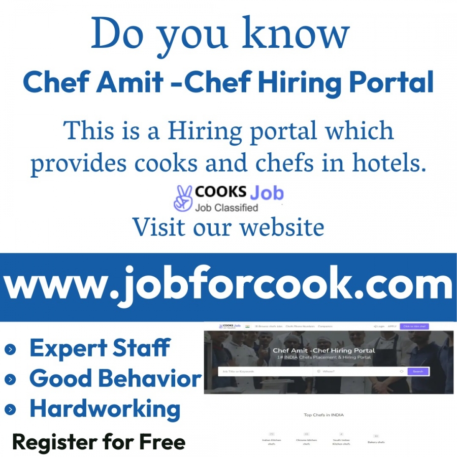 Chef hiring portal for hotels and restaurants free 