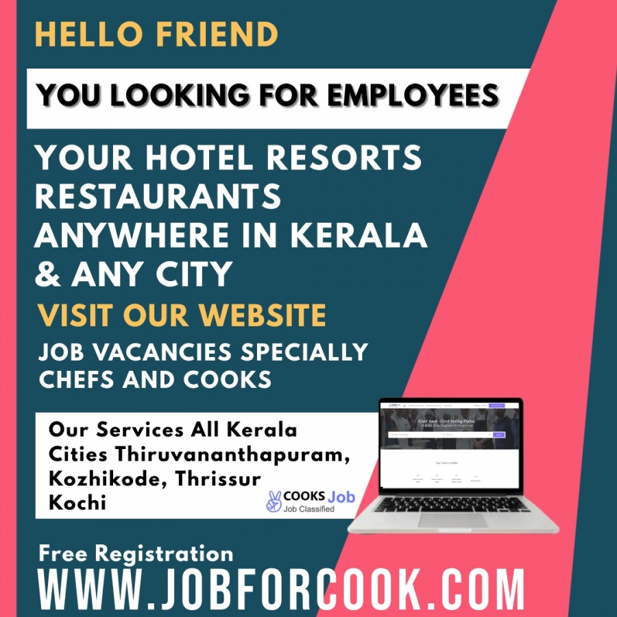 Kerala Chef recruitment agency hotels Resorts restaurants