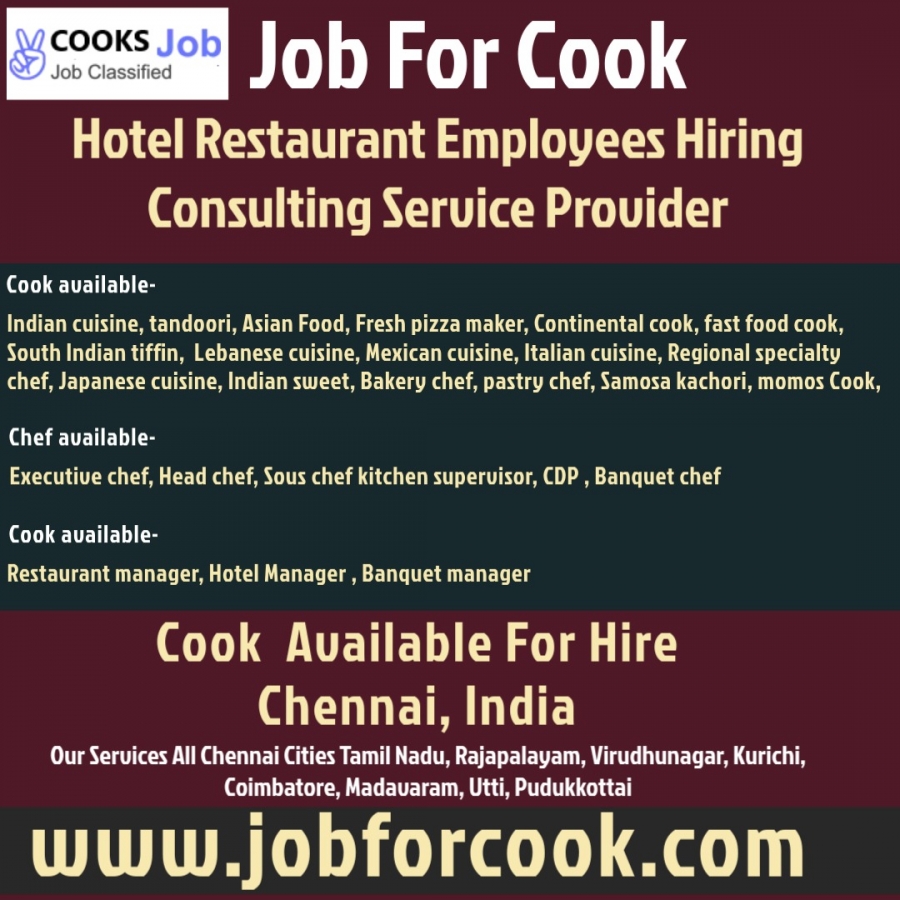 Chennai India chefs cooks Placements Agency 