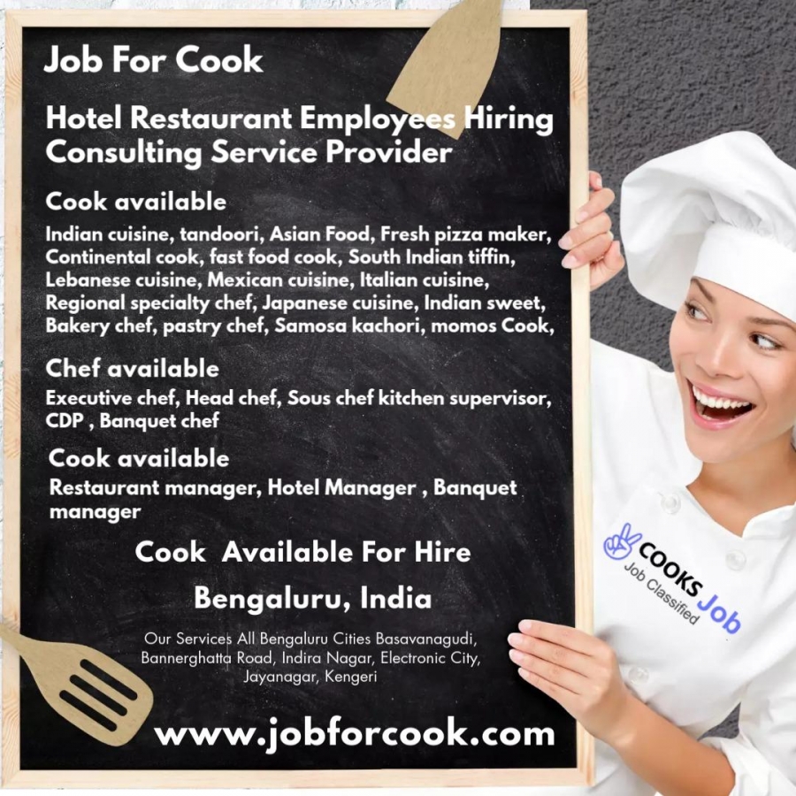 Bengaluru Hotel Management chefs and cook Hiring Agency 