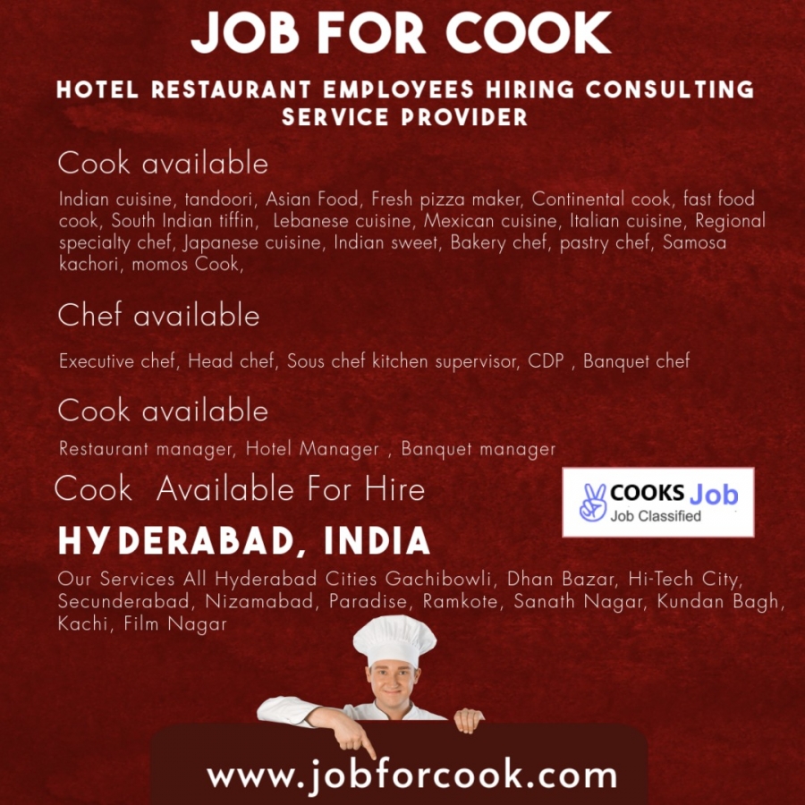 Chefs Placements Agencies chefs Available at Hyderabad