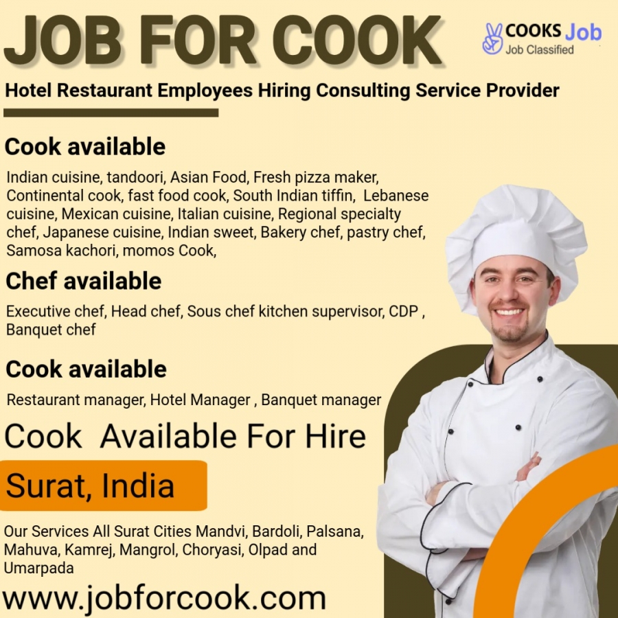 Surat Gujarat 10 Executive chefs and commis placements Agencies