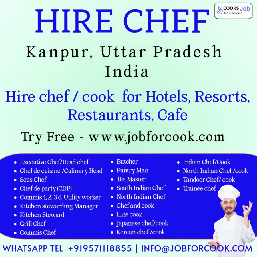 Kanpur chefs cooks Placements 