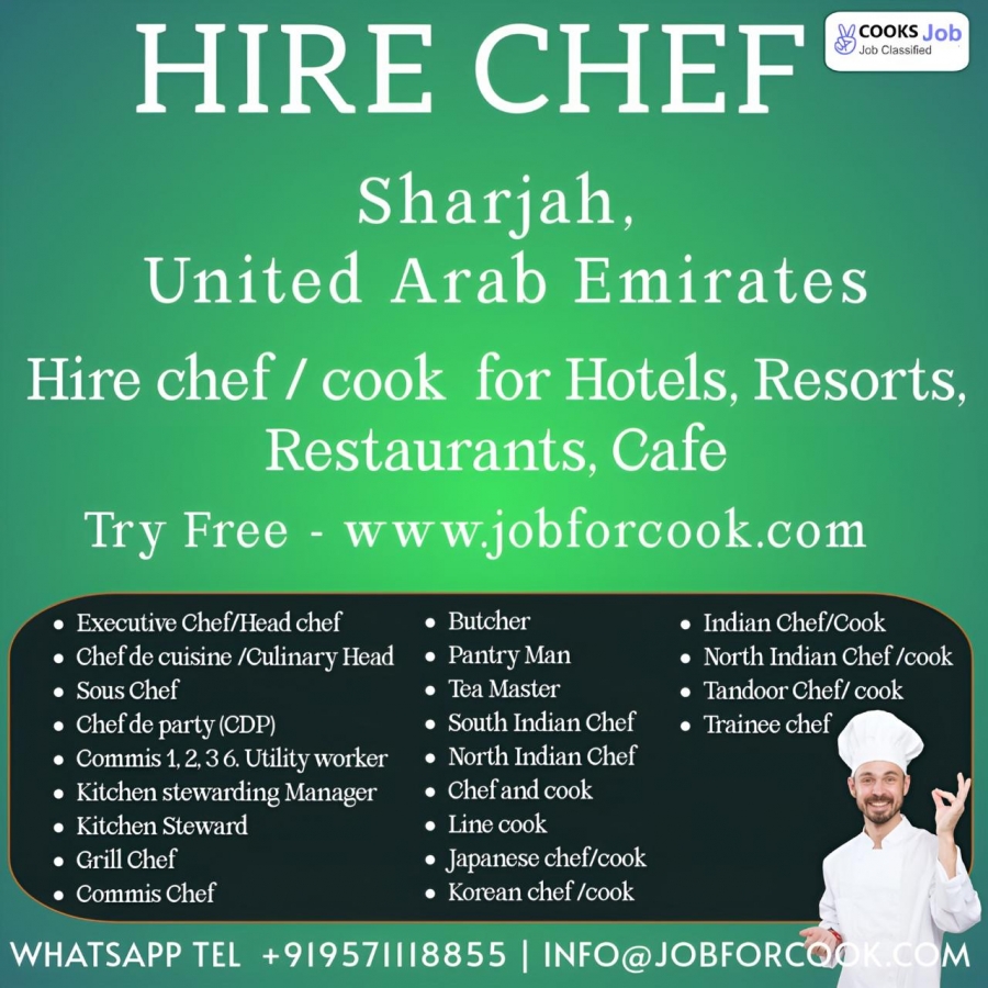 Sharjah United Arab Emirates Hindustan Bharat India chefs cooks 