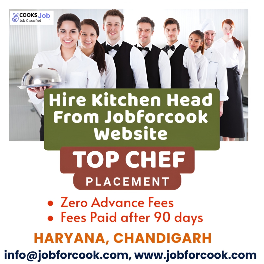 Chandigarh Head chef for restaurant and hotels available